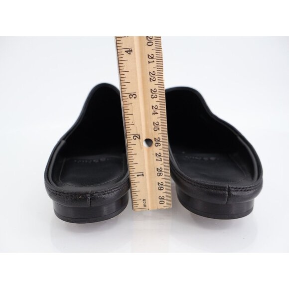 VINCE Cay Slip On Mule Black Leather Pointed Toe Flat Size 7M - Picture 7 of 13